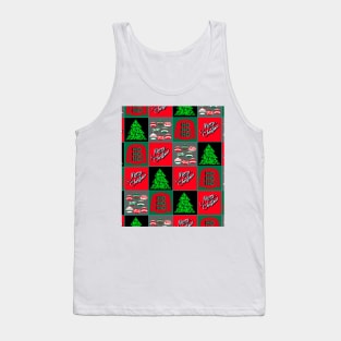 Christmas Squares with Baubles, Christmas Trees and Christmas Jumpers Tank Top